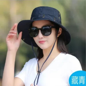 Unisex Summer Sunscreen Wide Brim Bucket Hats Women UV Protection Waterproof Panama Caps Hunting Sun Fisherman Hat for Mens Bob - Image 3