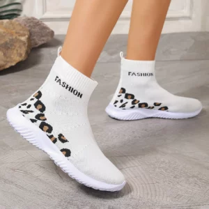 Designer Shoes for Women High-top Sock Sneakers Women Trendy Sports Shoes Women Mesh Breathable Jogging Walking Ladies Shoes - Image 4