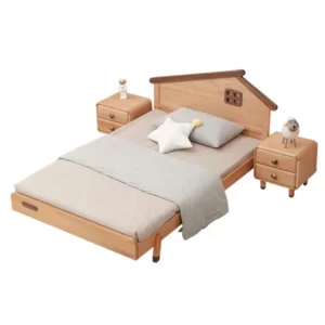 Modern Design Solid Wood Storage Children Three Bunk Bed Triple Bunk Bed for kids - Image 4