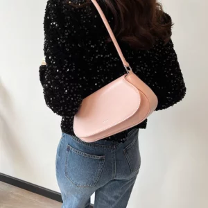 LEFTSIDE Simple Small Pu Leather Underarm Bags for Women 2024 Korean Fashion Females Armpit Bag Females Shoulder Bag Handbags - Image 2