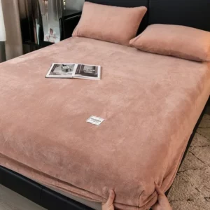 Warm Plush Fitted Sheet Elastic Mattress Cover Velvet Bed Cover Full Set Winter Soft Family Double Bed Bedding 120/150/180x200cm - Image 3