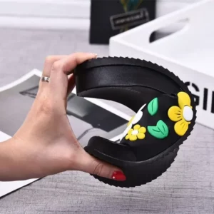 2024 Women's Slippers Fashion Summer Lovely Ladies Casual Slip on Beach Flip Flops Slides Indoor Shoes Flower Non-slip Platform - Image 5