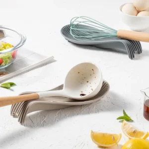 1/4Pcs Silicone Insulated Spoon Holder Heat Resistant Placemat Spoon Holder Cutlery Shelving Kitchen Tools Placemat - Image 2