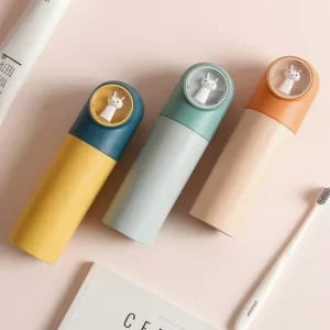 Cute Portable Toothbrush Holder Box Travel Toothbrush Cup Mouthwash Cup Toothpaste Storage Container Bathroom Outdoor Supplies - Image 3