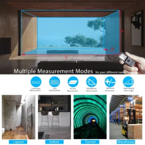 30M/50M Mini Smart Laser Distance Meter Measure Infrared Rangefinder USB Rechargeable Portable Handheld Laser Range Finder Tools - Image 4