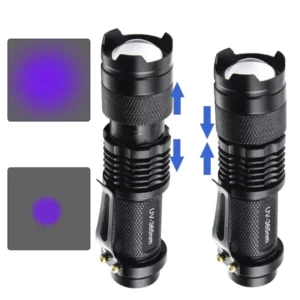 UV Flashlight LED Ultraviolet Torch Zoomable Mini Ultra Violet Lights 395/365nm Inspection Lamp Pet Urine Stain Detector Tools - Image 6