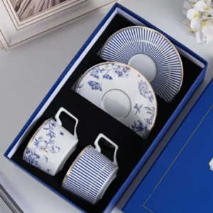 European Bone China Coffee Cups and Saucers Set Exquisite British Afternoon Tea Tea Set Gift Box Wedding Birthday Gift - Image 5