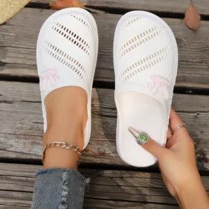 Women Flat Shoes 2025 New Solid Color Knitted Slip on Shoes Casual Breathable Ballet Flats Women Mesh Flat Shoes Loafers Woman - Image 3