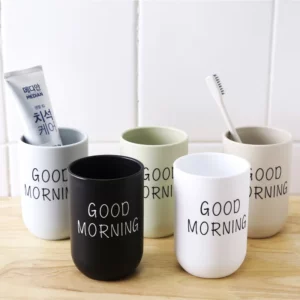 Portable Couple Toothbrush Washing Mouth Cups Plastic Home Hotel Tooth Brush Holder Bathroom Accessories Mouthwash Storage Cups - Image 3
