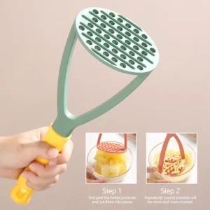 Hand Potato Masher Useful Soft Grip Potato Press Crusher PP Manual Potato Masher - Image 4