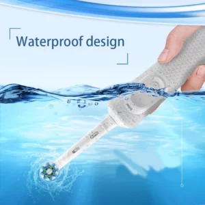 Oral B Vitality Cross Action Electric Toothbrush Rechargeable With 2 Minutes Timer Rotation Clean White Teeth Black/White Brush - Image 5