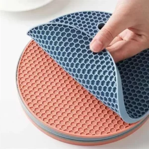 Multifunctional Kitchen Silicone Tableware Mat Round Non Slip Heat Resistant Coffee Cup Coasters Pot Holder Table Placemat Tools - Image 1