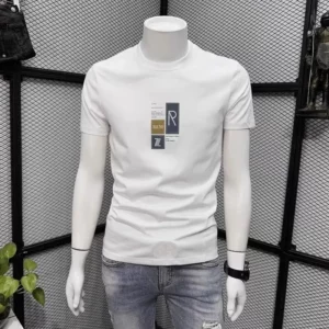 Summer Men's Cotton T-shirt Sportswear Harajuku High Street Short Sleeved Top Minimalist Graphic O Neck T-shirt Men Clothing New - Image 3