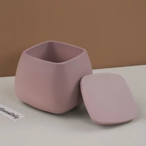 Candle Cup Square with Lid Square Gypsum Silicone Mold DIY Aromatherapy Candle Holder Decoration Ornament Storage Jar Resin Mold - Image 6