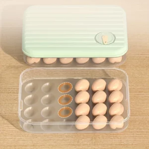 24 Grids Plastic Egg Container With Cover Large Capacity Egg Shockproof Holder Storage Box Tray Refrigerator Kitchen Storage ﻿ - Image 3
