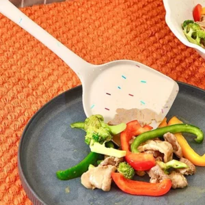 Food Grade Creative Color Dot Silicone Kitchenware Long Handle Soup Spoon Colander Frying Spatula Household Baking Cooking Tools - Image 4