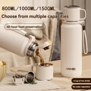 1.5L Thermos water bottle Stainless Steels Vacuum Flask Hot Coffee tea Water Heat Preservation Bottles Cold Tumbler drinkware - Image 1