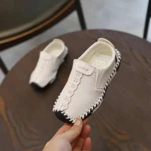 Children England Style Boys Leather Shoes Baby Fashion Sewing Casual Shoes PU Leather Autumn Soft Sole Sneakers Slip On B06061 - Image 4