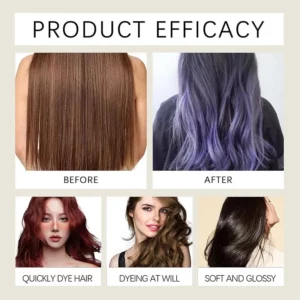 New 200ml Black Hair Color Dye Hair Shampoo Cream Organic Permanent Covers White Gray Shiny Natural Ginger Essence For Women Men - Image 2