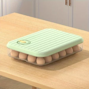 24 Grids Plastic Egg Container With Cover Large Capacity Egg Shockproof Holder Storage Box Tray Refrigerator Kitchen Storage ﻿ - Image 2