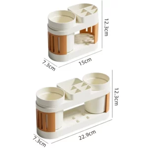 New Bathroom Toothbrush Toothpaste Shelf Simple Advanced All-in-one Toothbrush Mouthwash Cup Bathroom Wash Set Cup Holder - Image 6