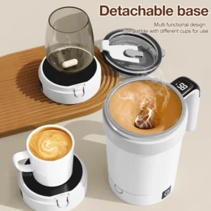 Automatic Stirring Cup Rechargeable Magnetic Mixer Electric Stirring Mugs Stainless Steel Coffee Mug Rotating Magnetic Tumbler - Image 2