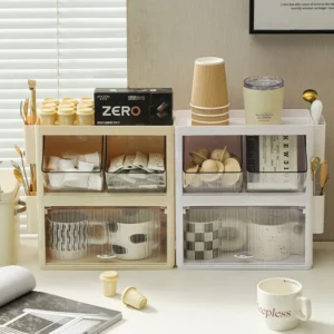 Tea Bag Storage Box Office Capsule Coffee Instant Milk Tea Finishing Shelf Transparent Acrylic Desktop Sundries Organizer Box - Image 2