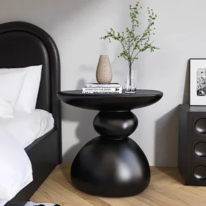 Modern Creative Imitation Stone Coffee Table, Living Room Decor, Resin Round Table, Movable Tea Table, Minimalist Furniture - Image 3