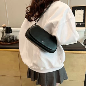 LEFTSIDE Simple Small Pu Leather Underarm Bags for Women 2024 Korean Fashion Females Armpit Bag Females Shoulder Bag Handbags - Image 4