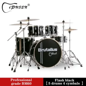Donner Drum Set 5 Drums 4/3 Cymbals Jazz Drums 6-Ply Maple + 4-Ply Poplar Adult & Child Drum Kit Includes Cymbal Stands - Image 4