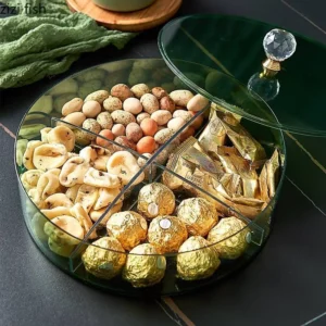 Plastic Fruit Trays Multi Grid Nuts Dried Fruit Storage Trays with Lids Sugar Boxes Household Snack Candy Containers Decoration - Image 4
