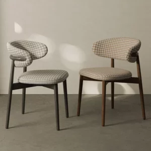 Solid Wood Home Retro Designer Dining Chair Antique Walnut Style Fabric Backrest Stool Adult Study Office Computer Chair - Image 5
