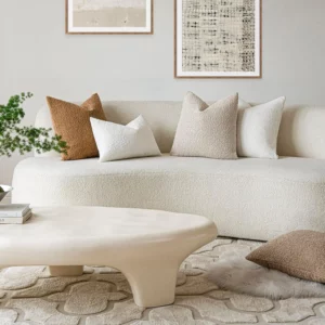 Textured Boucle Throw Pillow Covers Accent Solid Pillow Cases Couch Cushion Case for Chair Sofa Bedroom Living Room Home Decor - Image 3