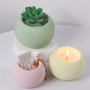 Arc Candle Jar Silicone Mold DIY Succulents Vase Craft Making Supplies Plaster Concrete Resin Storage Box Molds Home Decor Tools - Image 4