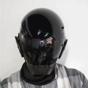 Personalized Black Cyberpunk Mask Cosplay Mechanical Sci-fi Gear Cyberpunk Helmet Mechanical - Image 4