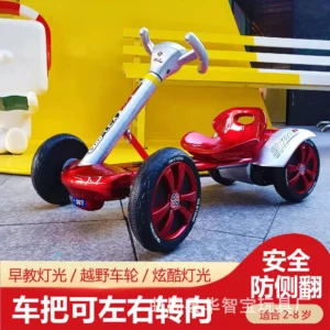 Children's Electric Go-kart Large Battery Charging Double-wheel Drive Can Sit on The Square Four-wheeler Outdoor Lights - Image 5