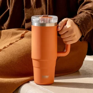 Tyeso 900/1200ML Tumbler Bottle Stainless Steel Car Mug With Handle Straw Thermal Iced Travel Vacuum Insulated Coffee Hot Cup - Image 1
