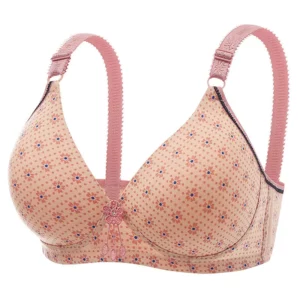 Ladies Printed Bra Thin Section Underwear Women Comfortable Bras Without Steel Ring Back Three Rows of Buckle Brassiere Lingerie - Image 5