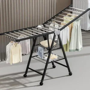 Foldable drying clothing rack floor-to-ceiling bedroom balcony household baby outdoor drying quilt hangers for clothes - Image 3