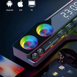 RGB Lighting Wireless Bluetooth Speaker HiFi 3D Stereo Subwoofer 4000mAh Home Clock Gaming Speakers Computer Soundbar 블루투스 스피커 - Image 4