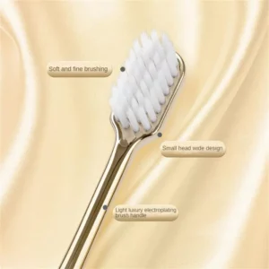 Luxury Soft Toothbrush Men Women Adult Tooth Brush Gold Silver Brushes Elegance Gentle Toothbrushes Drop Shipping - Image 3