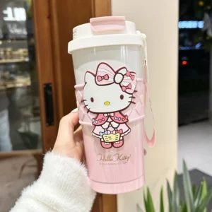 520ml Sanrio Hello Kitty Stainless Steel Thermos Kawaii Kuromi Cinnamoroll Girl Coffee Water Bottle Double Drinking Tumbler - Image 4