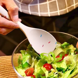 Food Grade Creative Color Dot Silicone Kitchenware Long Handle Soup Spoon Colander Frying Spatula Household Baking Cooking Tools - Image 3