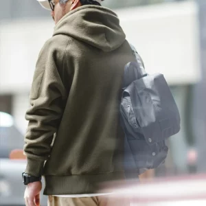 Maden 2024 Autumn Winter Casual Heavyweight Hoodie Men's Black Versatile Thickened Fleece Pullover Loose Warm Hooded Sweatshirt - Image 3