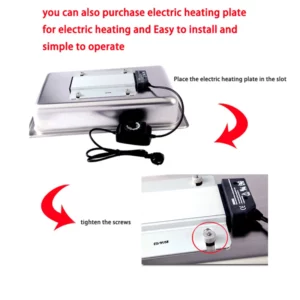 Stainless steel silver golden colour luxury server chafer food warmer buffet equipment set catering chaffing dish stove - Image 4
