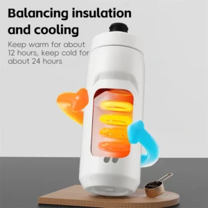 WEST BIKING Stainless Steel Insulated Sports Water Bottle 550ml Cycling Fitness Vacuum Cup Gym Portable MTB Bike Thermal Bottle - Image 5