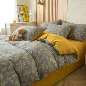 1pc Flower Printed Duvet Cover Washed Cotton housse de couette 이불커버 Single/Queen/King funda nordica cama 90(without pillowcase) - Image 6