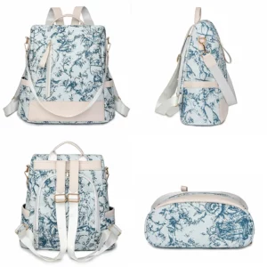 2024 Women's Anti Theft Backpack Wash Leather School Bookbags For Girls Bagpack Large Capacity Designer Travel Rucksack Mochilas - Image 3