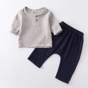children t shirts fashion linen pleated boys t shirt children t-shirt 2025 summer baby boys girls t-shirt children clothes kids - Image 6
