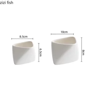 Solid Colored Irregular Ceramic French Fries Bowl Dessert Bowl Snack Bowl Seasoning Bowls Molecular Cuisine Creative Tableware - Image 5
